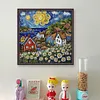 Colored Houses-14CT Stamped Cross Stitch 40*40cm/15.75*15.75in tapestrymarket