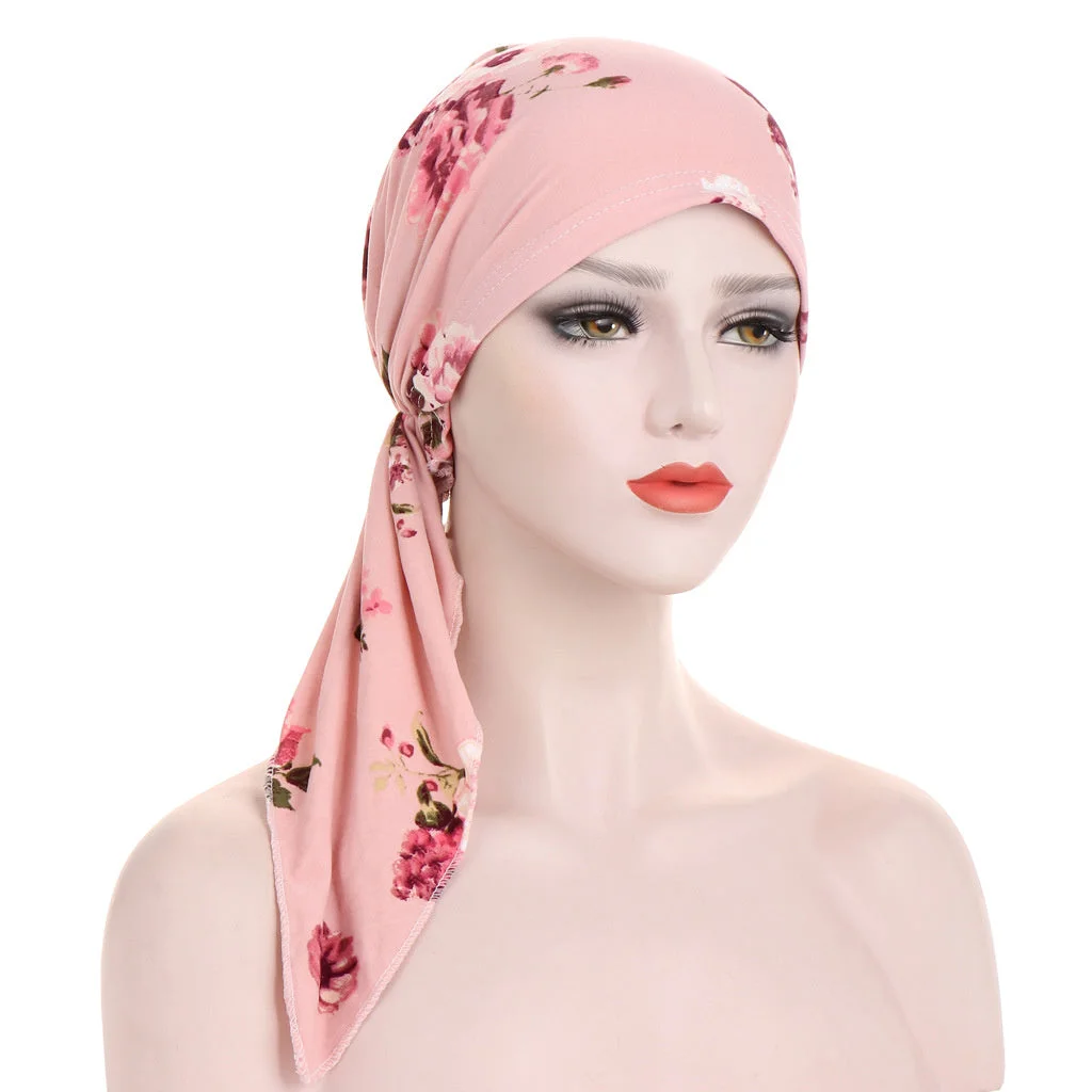 Women's Graphic Printed Muslim Turban Hat Cap