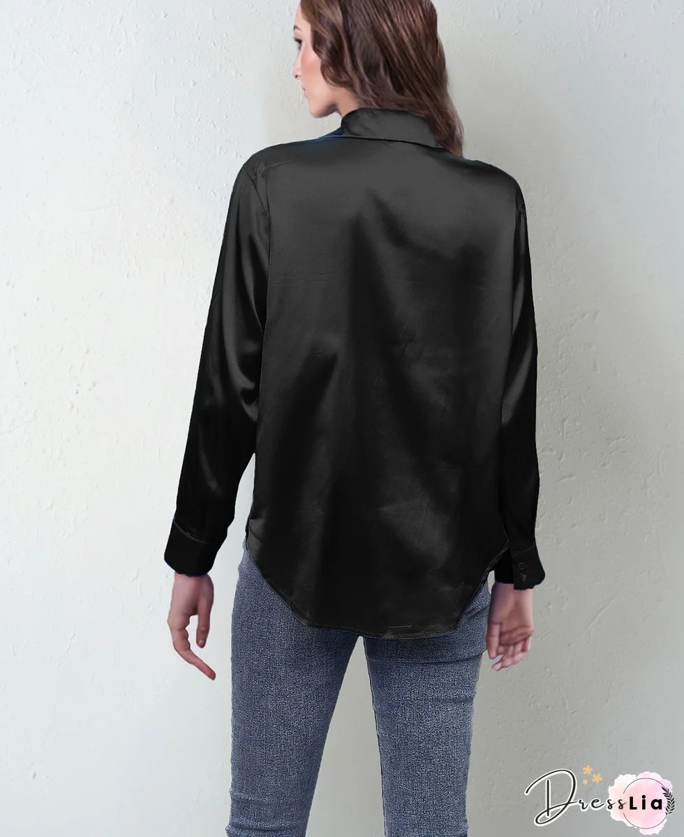 fashion women blouses shirts OL chiffon blouse long-sleeved womens tops and blouses solid female clothes 1016 40