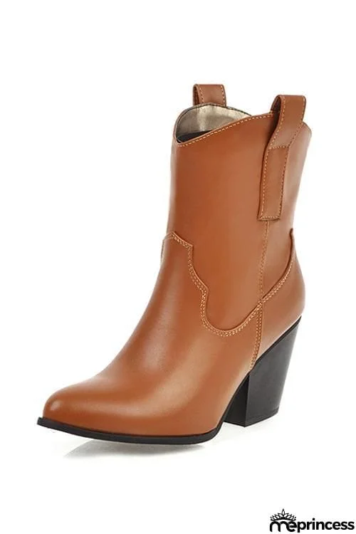 Chunky Heel Ankle Boots