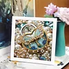 5D DIY Partial Special Shaped Drill Butterfly Diamond Painting With Frame Kit Decor 19.2x19.2cm