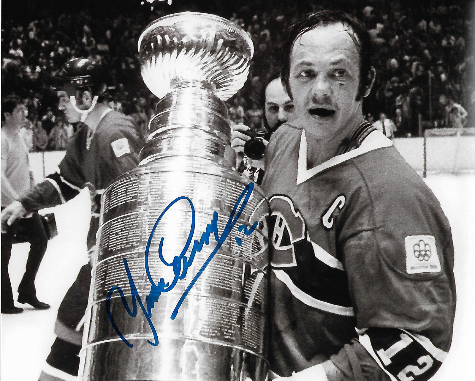 Montreal Canadiens Yvan Cournoyer Signed Autographed 8x10 NHL Photo Poster painting COA A