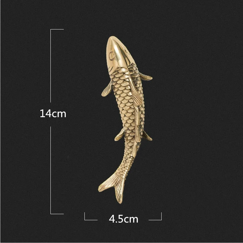 Creativity Metal Copper Golden Wall Mount Background Wall Coral Chinese Style Carp Modern Home Decoration Kids Decoration