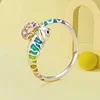 Colorful Chameleon Opening Ring 925 Sterling Silver  