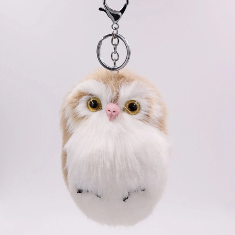 Cute Owl Plush Unisex Bag Pendant Keychain