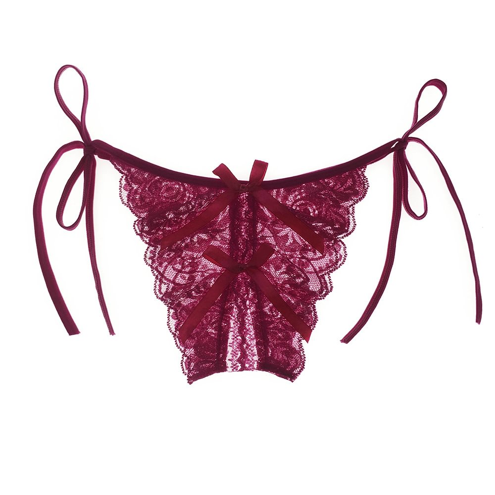 G-string Seamless Sexy Bandage Panties Bowknot Lace Thongs