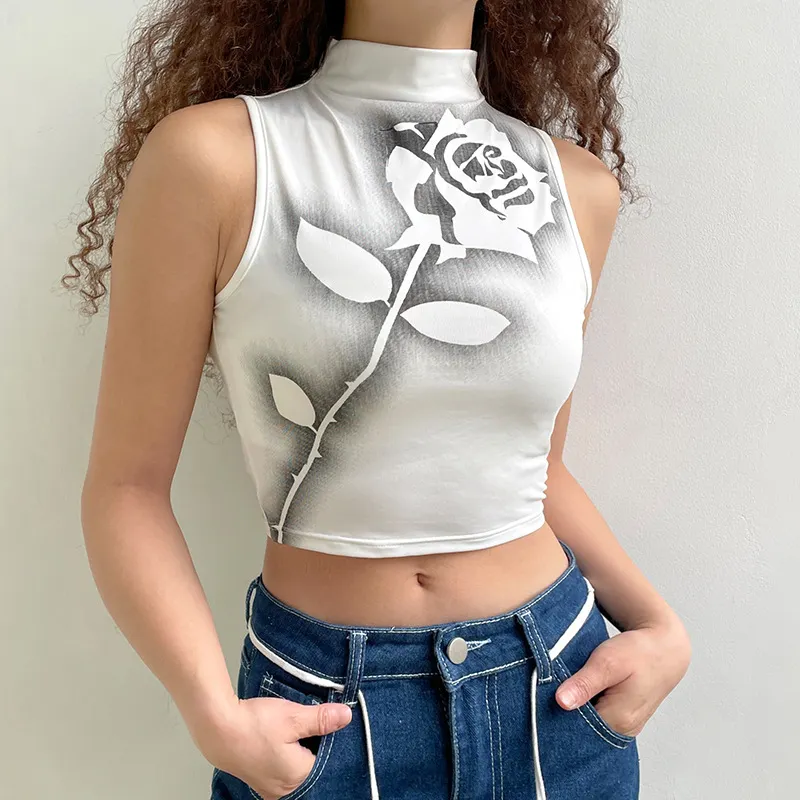 Summer Rose sleeveless overlay