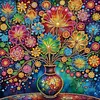 Vase color&eacute; en forme sp&eacute;ciale de 5D bricolage partiel en diamants, kits d&rsquo;art en pierres pr&eacute;cieuses 30*30m en diamants, peintures en diamants, peintures de diamants, art de pierres pr&eacute;cieuses pour adultes d&eacute;butants, d&eacute;coration int&eacute;rieure