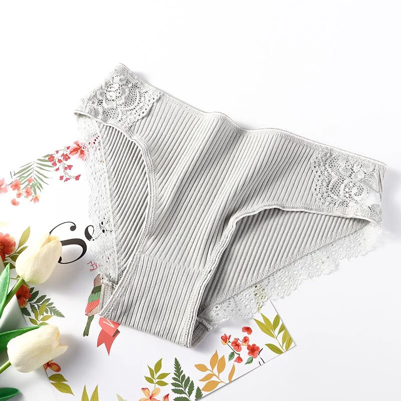 3PCS/Set Cotton Underwear Women's Panties Comfort Briefs For Woman Autumn Sexy Low-Rise Soft Pantys Intimates