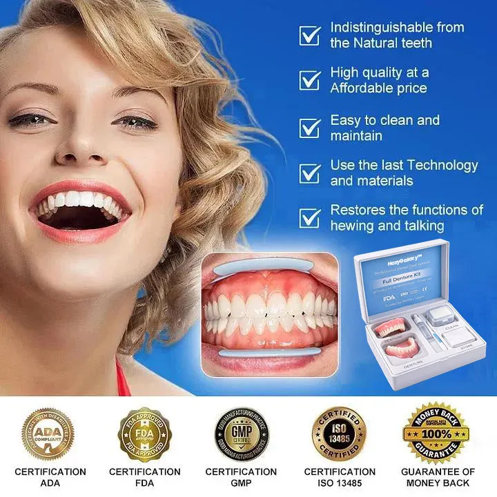 💥 ENDS TODAY 80% OFF🔥 HazyGalaxy&trade; Custom-Fit Dentures 🦷Smile with Confidence