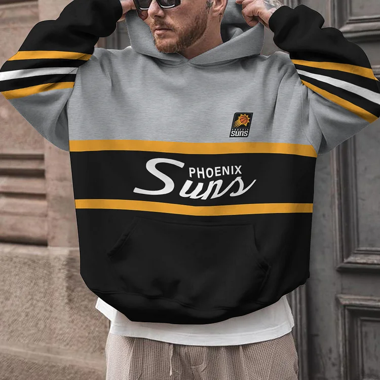 Phoenix Suns Printed Hooded Pocket Pullover Hoodie