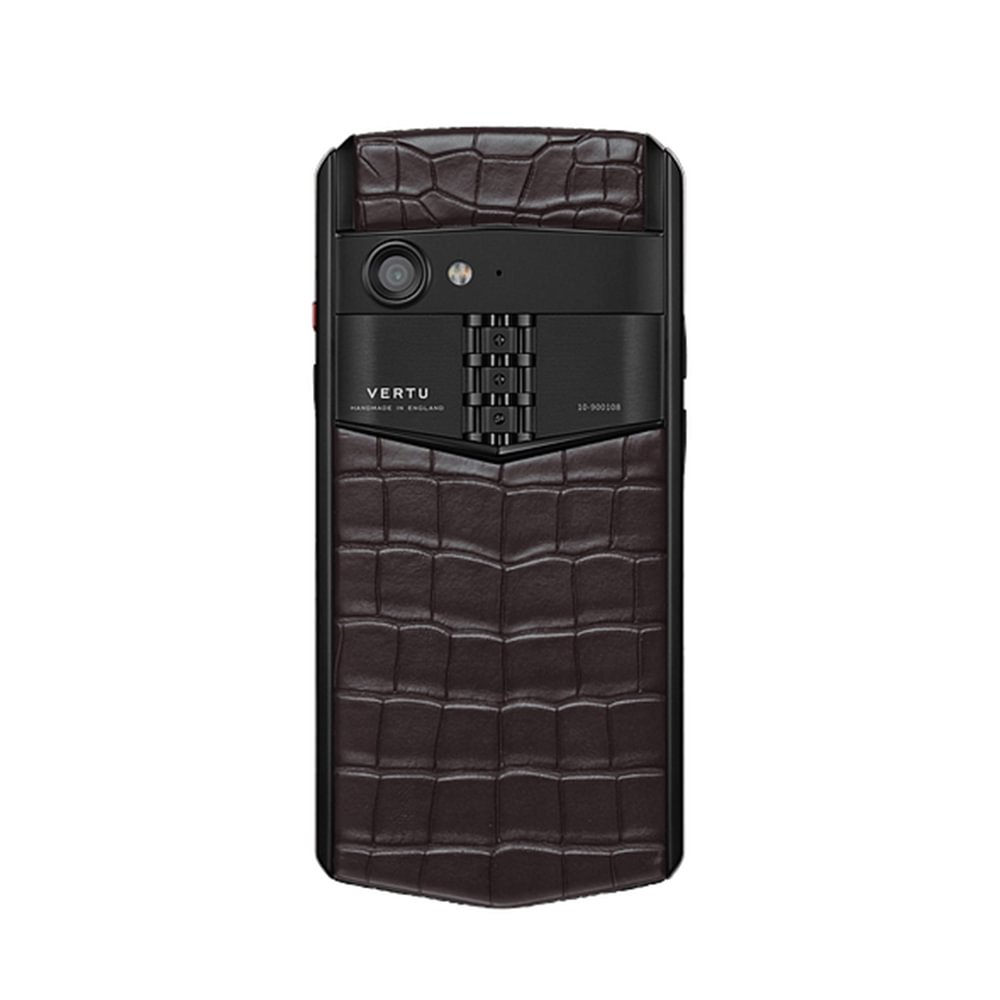 VERTU ASTER P GOTHIC ALLIGATOR AMBER BROWN
