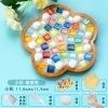 DIY Glass Mosaic Tiles Handmade Mixed Color Mosaic Kits with Wooden Coaster Kits
