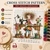 (PDF Pattern)Quirky Sewing Girl 11CT PDF Cross Stitch Pattern Instant Digital Download Counted Printable 15.75x15.75inch tapestrymarket