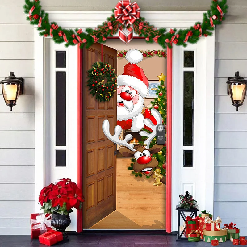 Nightmare Before Christmas Outdoor Decorations Props Christmas Elves Door Cover