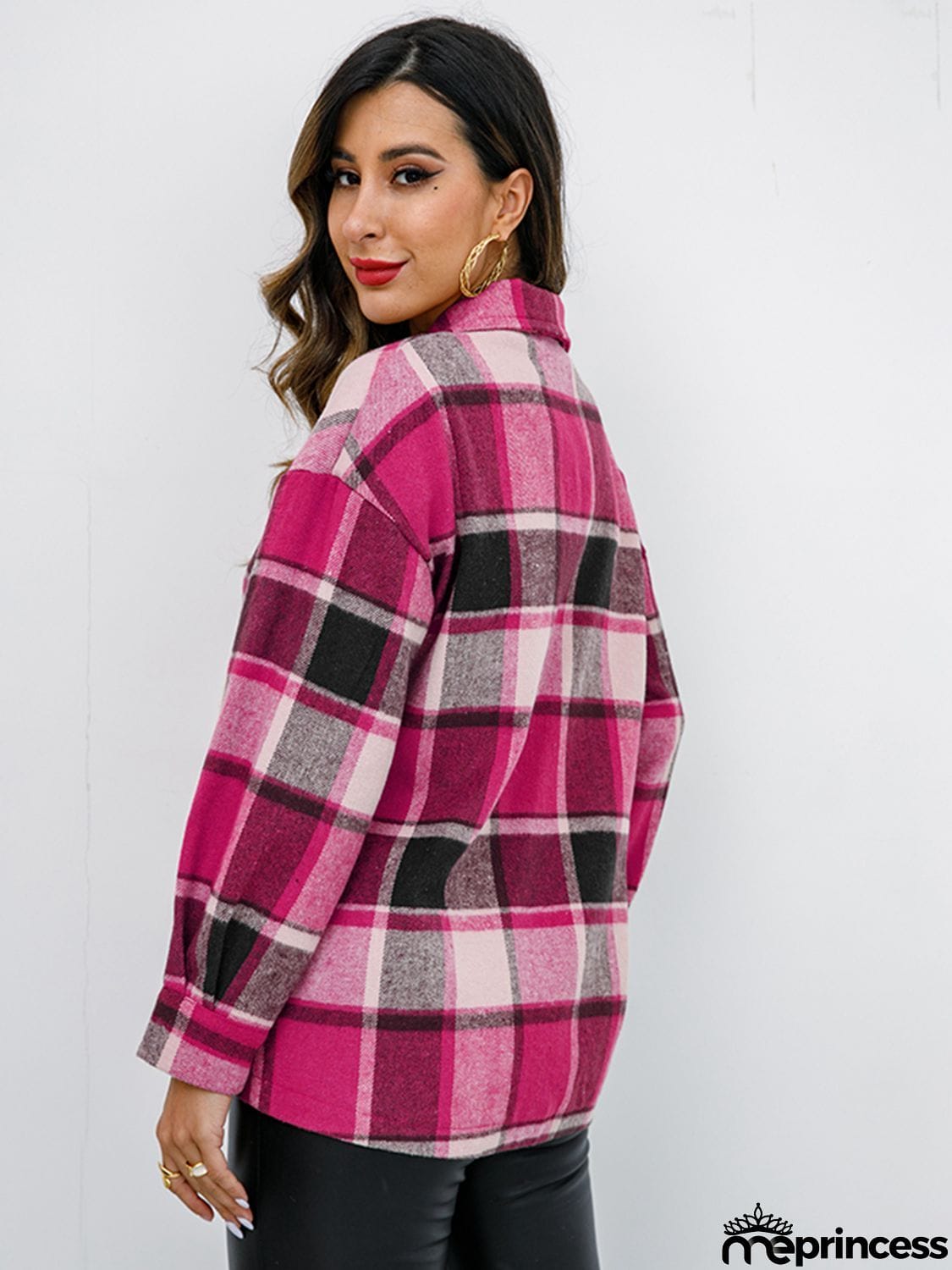 Plaid Button-Down Jacket