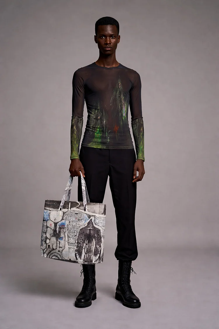 YANG YU Tote Bag - 3 Recycled Water Bottles - White