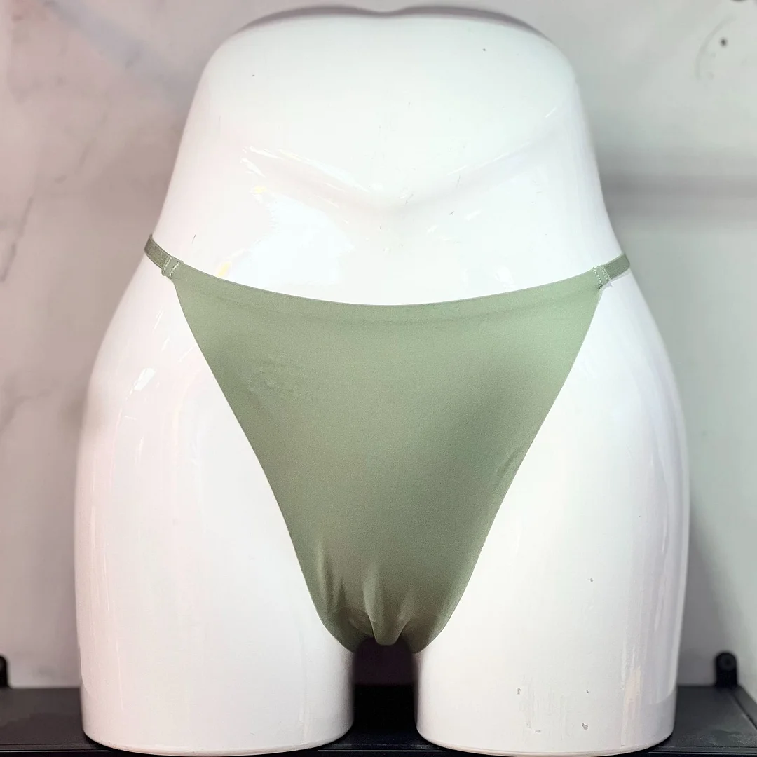 Athvotar Athvotar Ice Silk Scarless Lady Thong Diamond With Female Thong Trousers T-Pants Large Thong Trousers