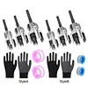 Pipe Threader Set with Sealing Tape& Gloves Internal & External Pipe Threading Tool for 1/2 & 3/4 & 1in PVC/Plastic Water Pipe Repair