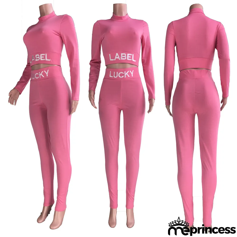 LUCKY LABEL Embroidery Long Sleeve 2 Piece Sets