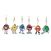 6pcs/set DIY Diamond Painting Chocolate Beans Keychains Kit