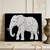 DIY Pearl Painting Elephant for Home Wall Decor with Frame(20x30cm)