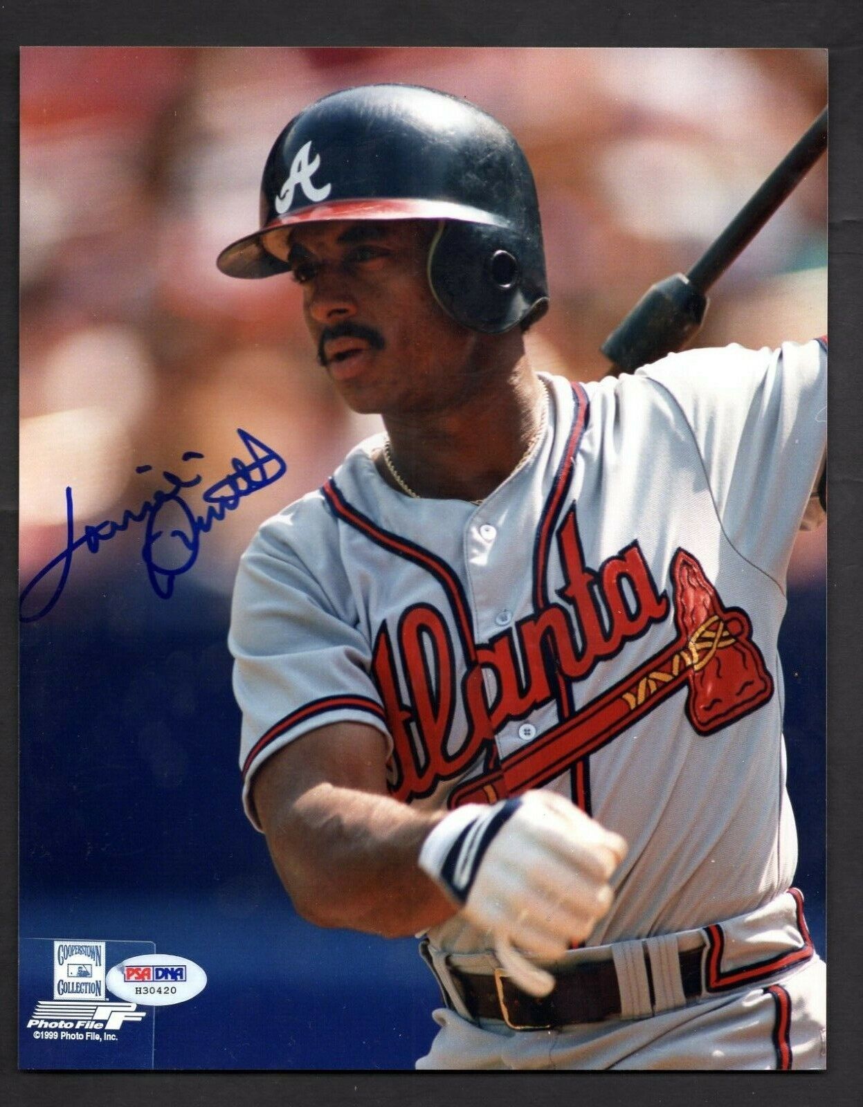 Lonnie Smith Signed 8 x 10 Photo Poster painting PSA/DNA Atlanta Braves SHIPPING IS