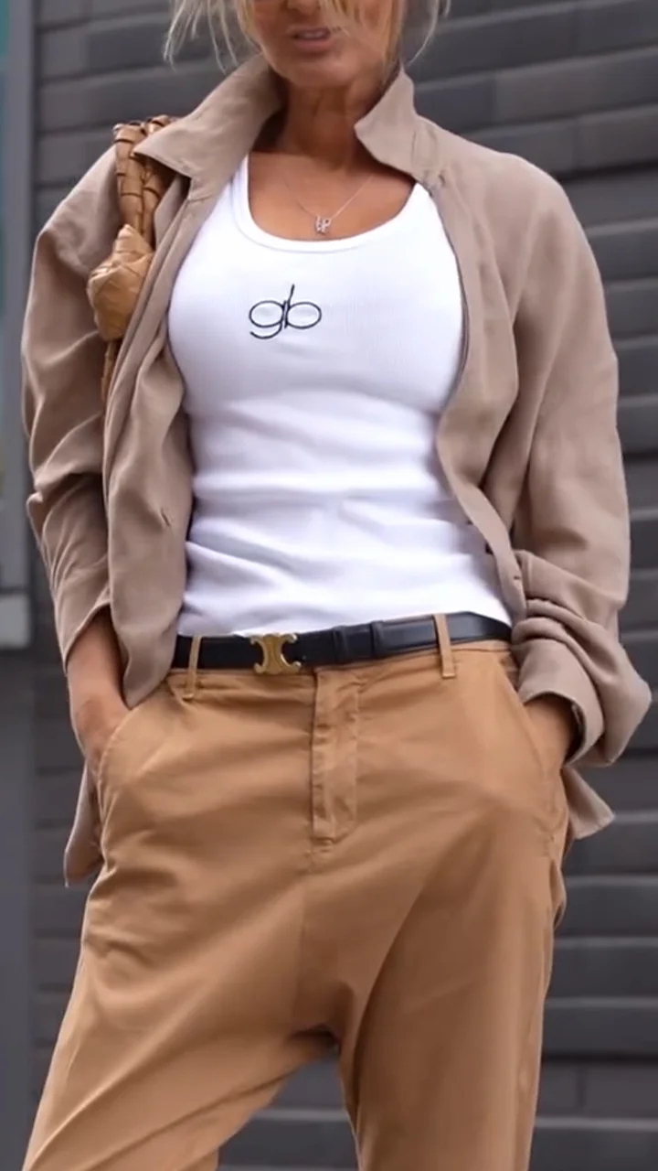 Ladies' Collar Jacket and Pants Casual Set