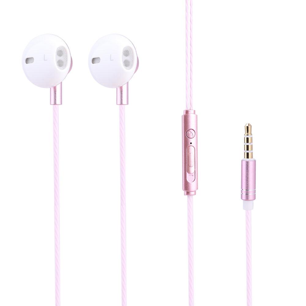 

Sports Headphone Universal Phone Metal Headphones Ear Style(Rose Gold), 501 Original
