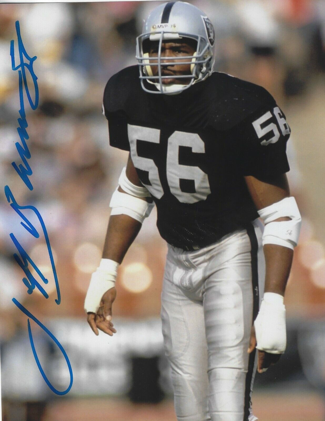 Autographed JEFF BARNES 8X10 Oakland Raiders Photo Poster painting - w/COA