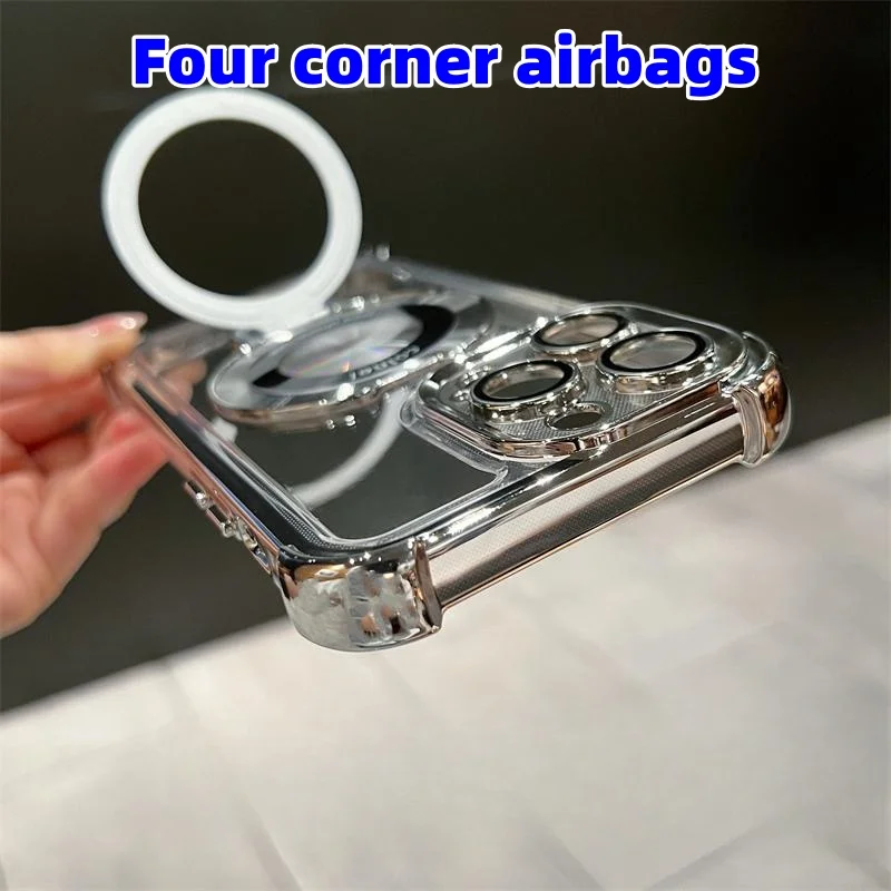 Apple Series Magnetic Exposed Bracket Anti-fall Phone Case