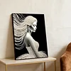 DIY Pearl Painting White Elegant Lady for Home Wall Decor(30x40cm)