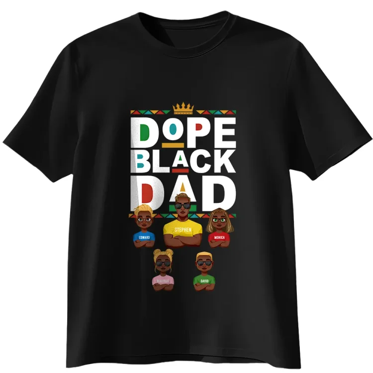 Personalized T-Shirt-Dope Black Dad