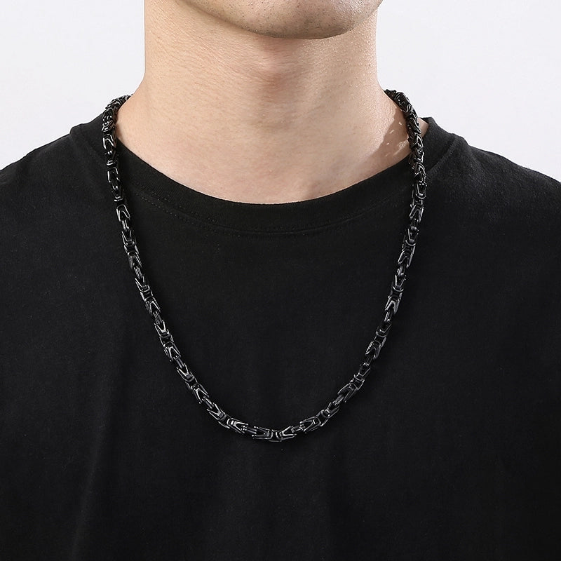 Jewelry Hip-Hop Geometric 304 Stainless Steel 18K Gold Plated Necklace