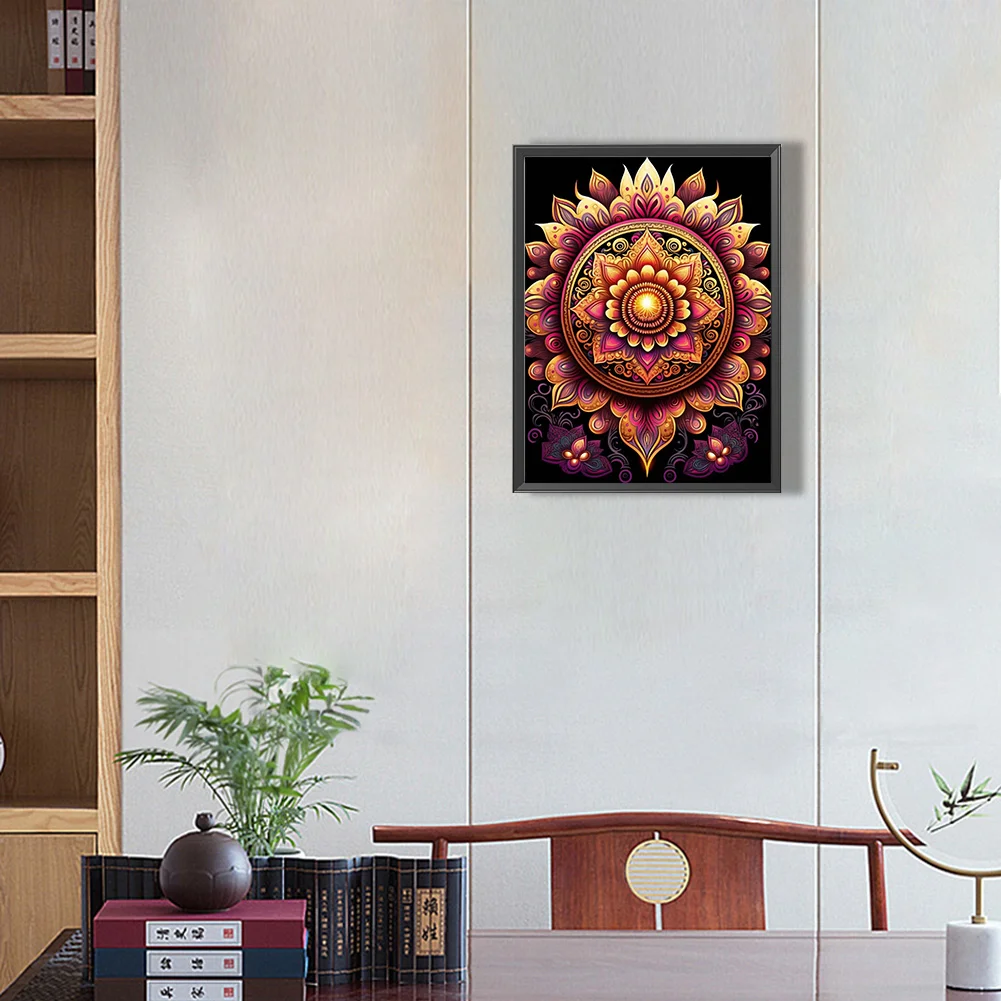 Full Round Diamond Painting 30*40cm - Metal Mandala