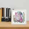 5D DIY Partial Special Shaped Drill Diamond Painting With Frame Kit Owl Decor 19.2x19.2cm