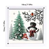 5D DIY Partial Special Shaped Drill Diamond Painting Xmas Snowman Decor With Frame Kit 18x18cm