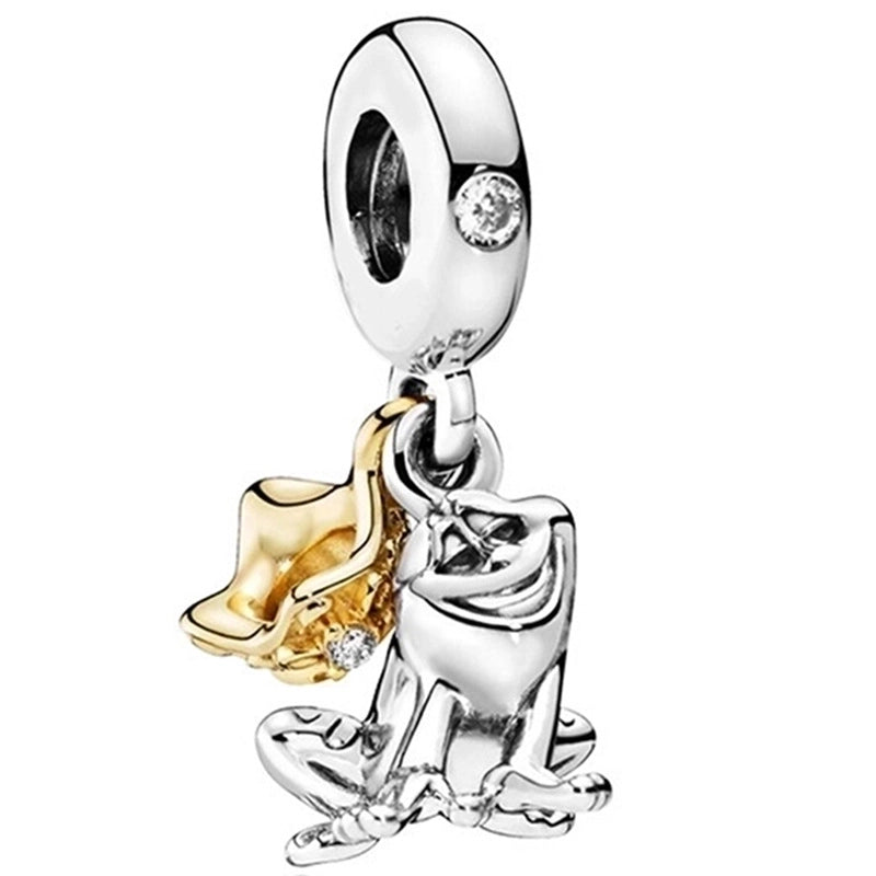 1 PC/Package Metal Rhinestones Plating Inlay Polished Pendant Beads