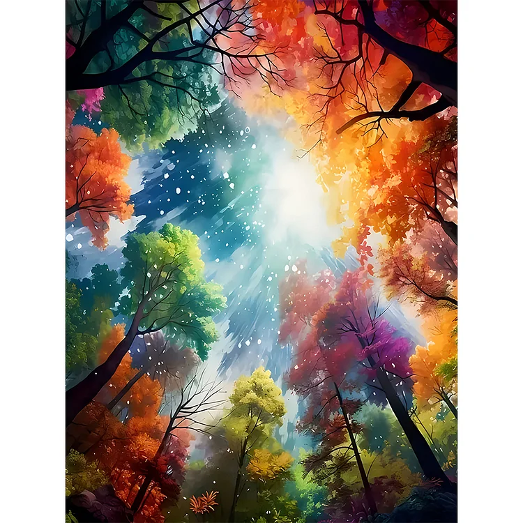 Oil Painting Forest 30*40CM (Canvas) Full Round Drill Diamond Painting gbfke