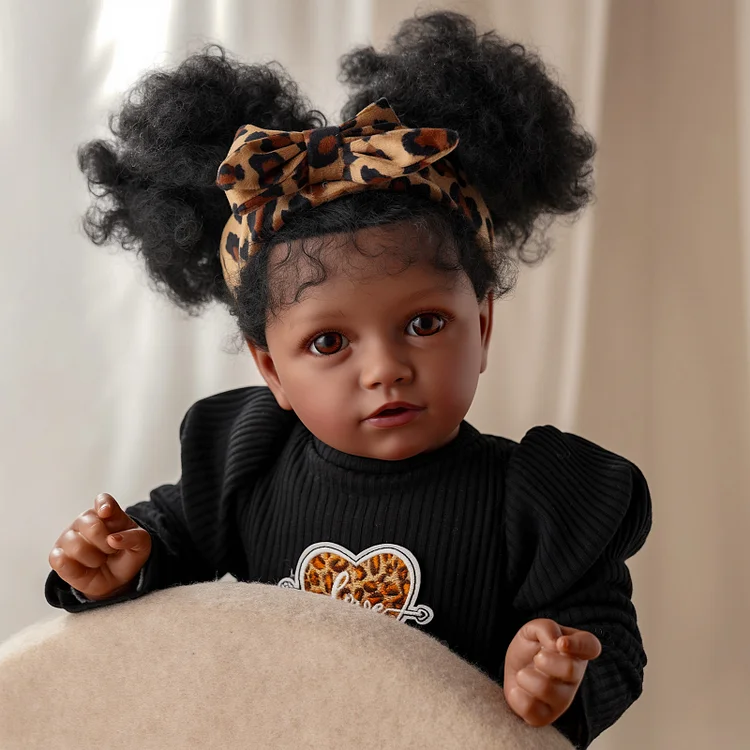 Babeside Quiet Reborn Baby Celina 20'' African American Toddler Girl Best Gift for Kids