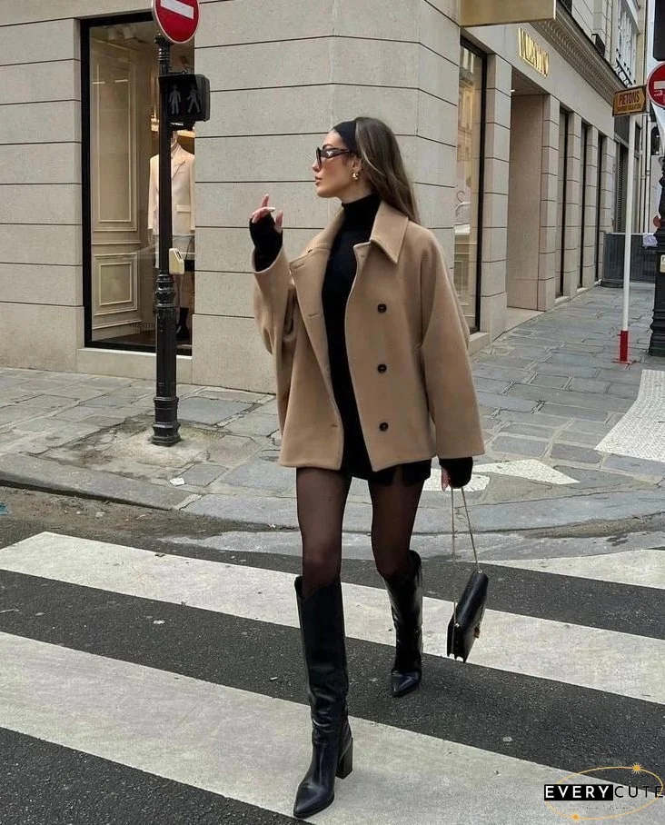 Oversized wool coat