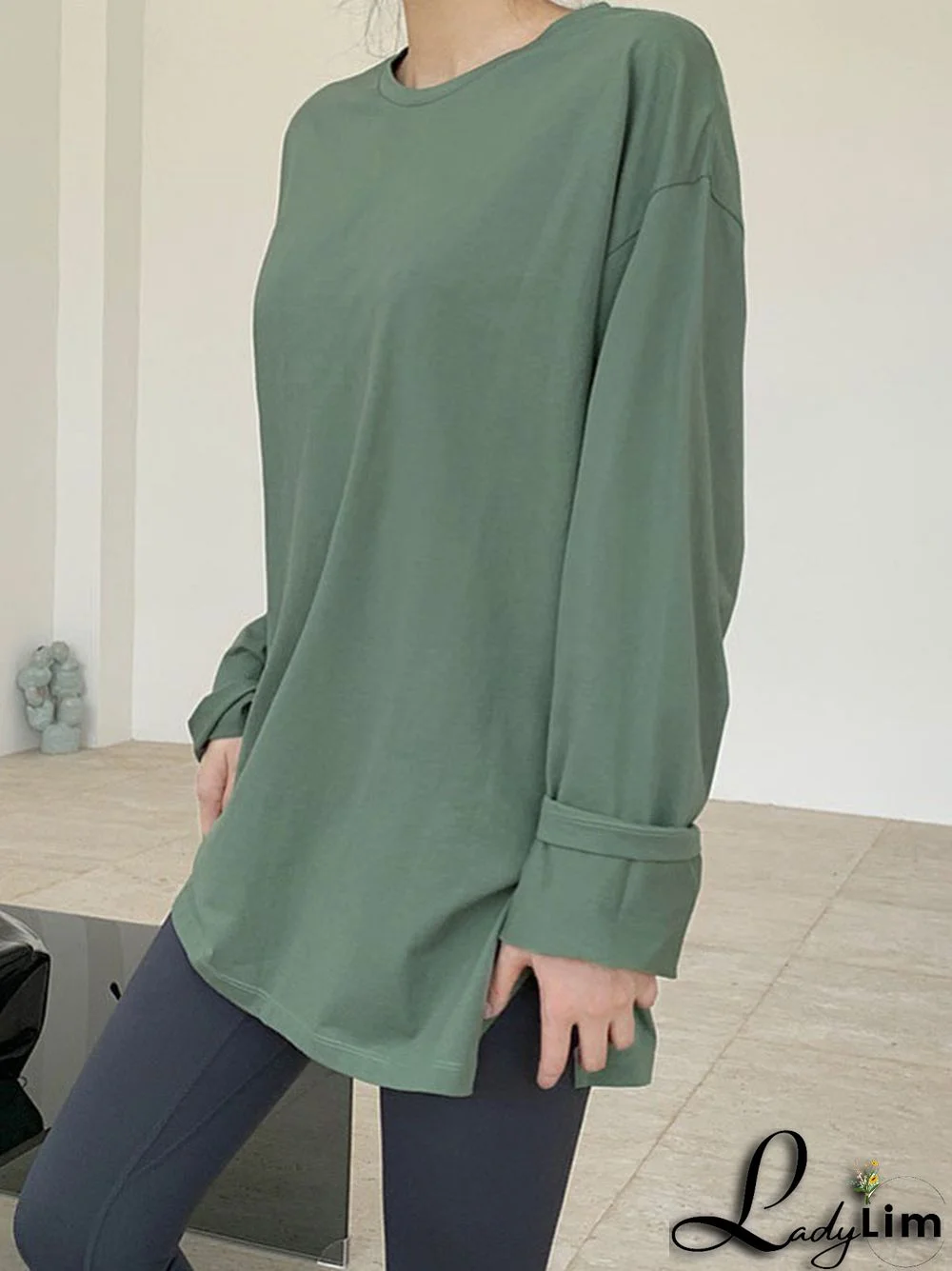 Original Solid Long Sleeve T-Shirts Tops