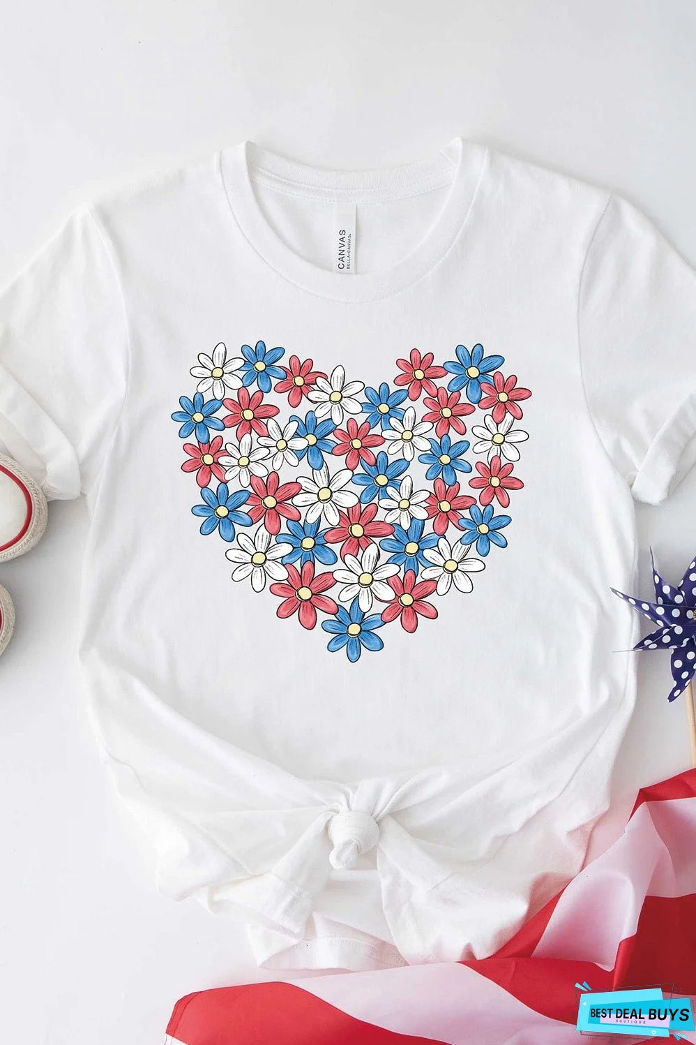 Flower Graphic Round Neck Short Sleeve T-Shirt