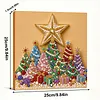(25x25cm)DIY Pearl Painting Xmas Framed Handmade Pearl Material Art Kit Living Room Decor