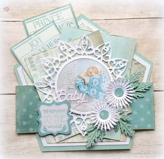 Piggy Craft metal cutting dies cut die mold 7Pcs New Flower leaf Scrapbook paper craft knife mould blade punch stencils dies