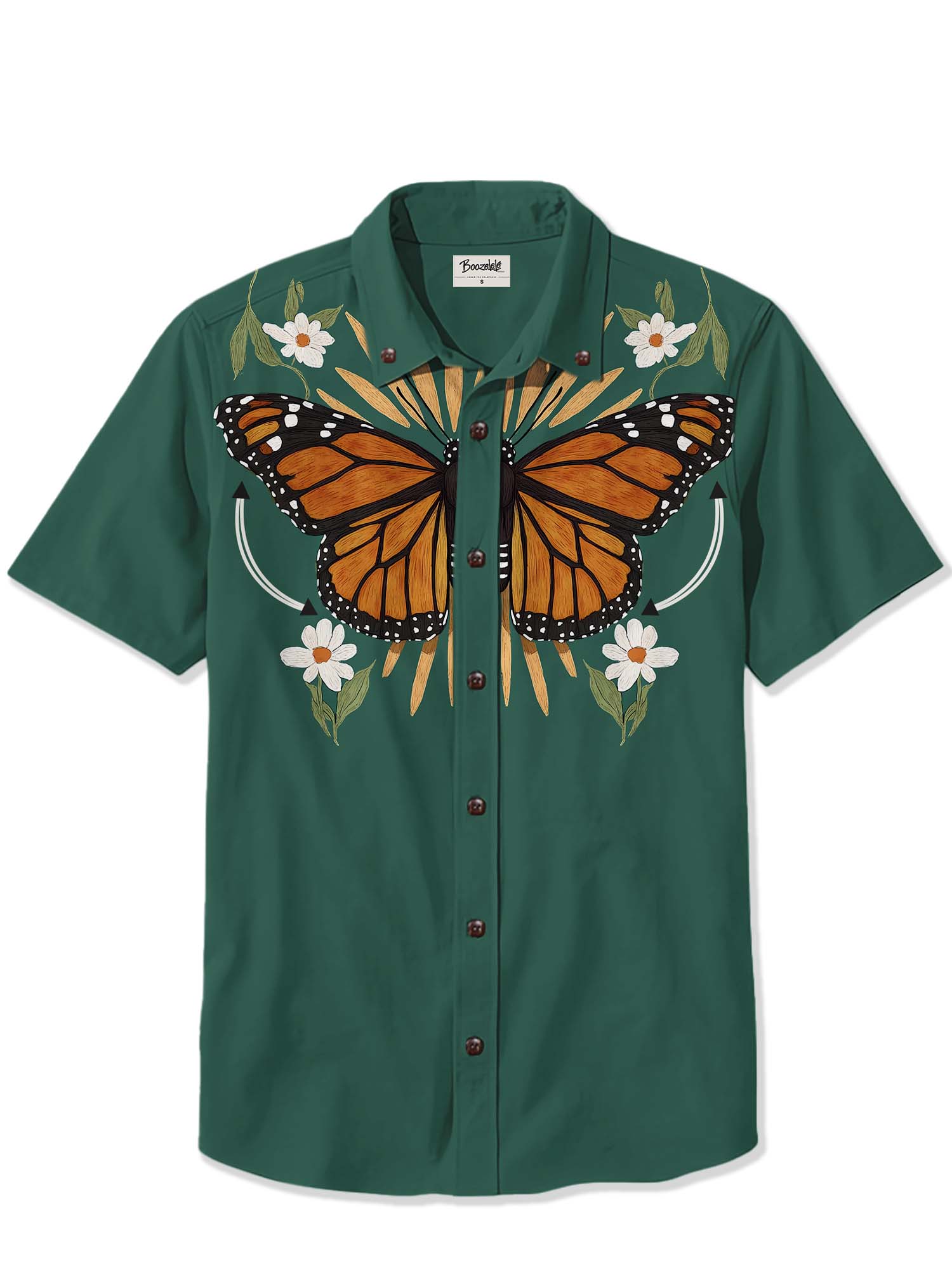 Butterflies And Flowers - 100% Cotton Shirt
