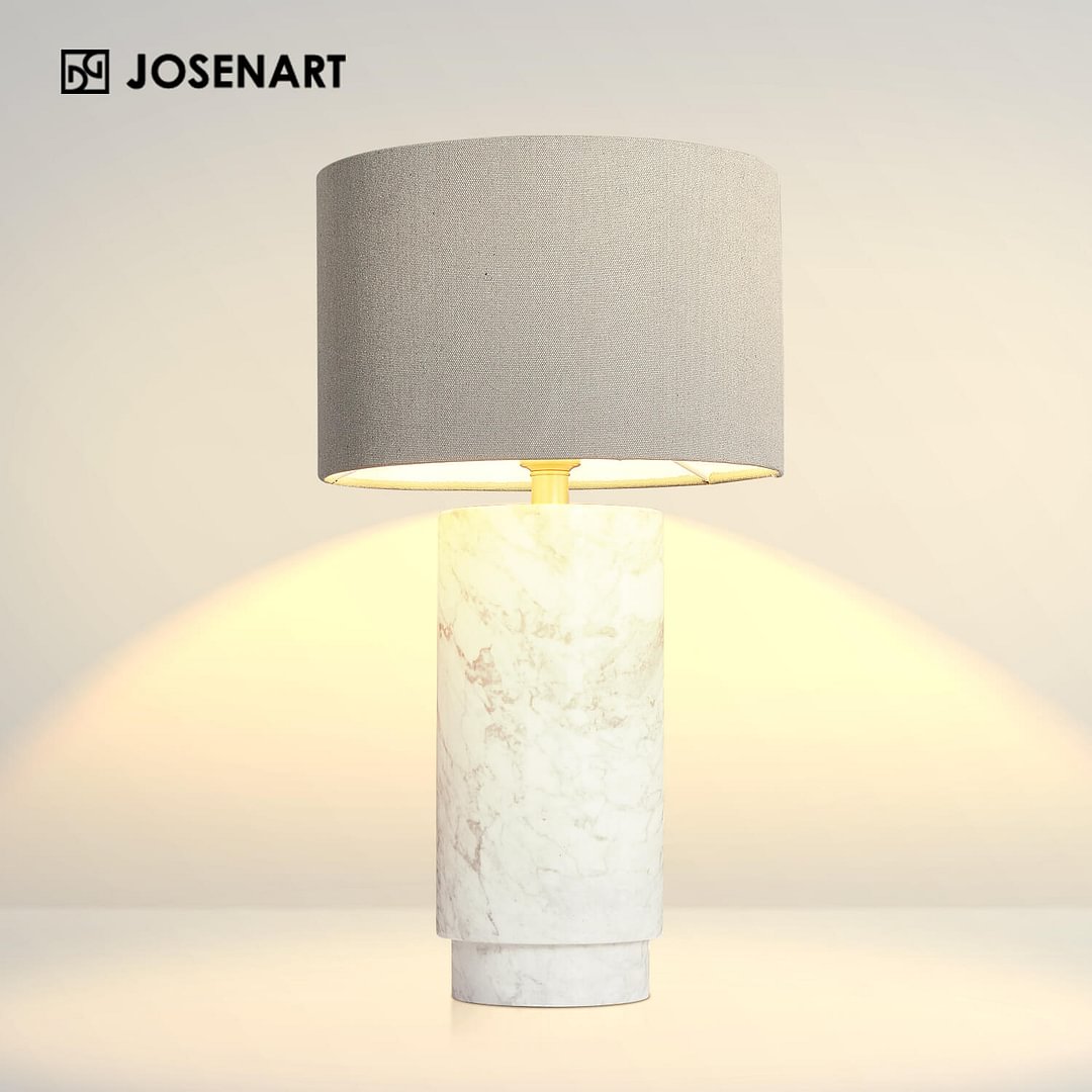 Modern White Marble Table Lamp