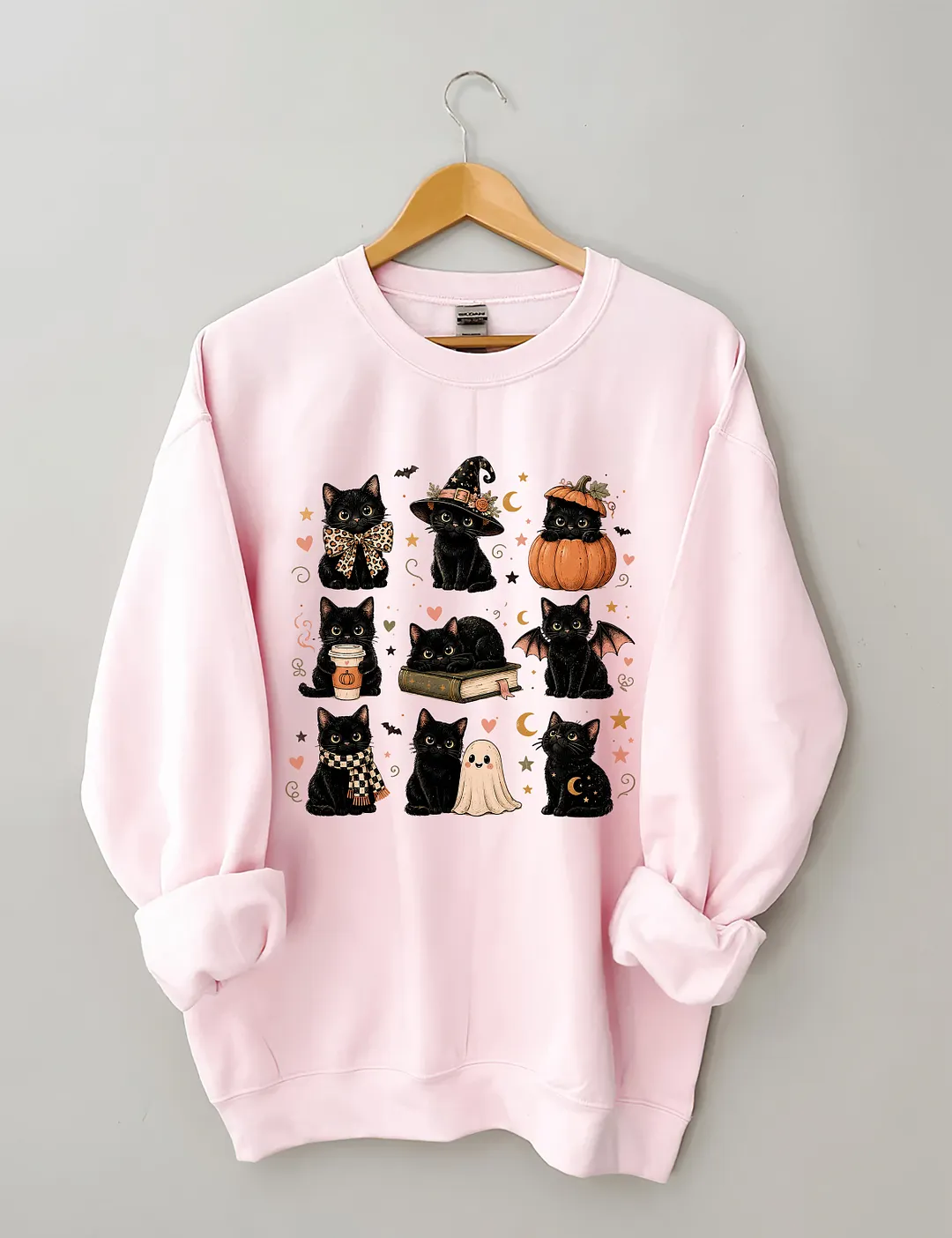 Cute Black Cat Halloween Sweatshirt