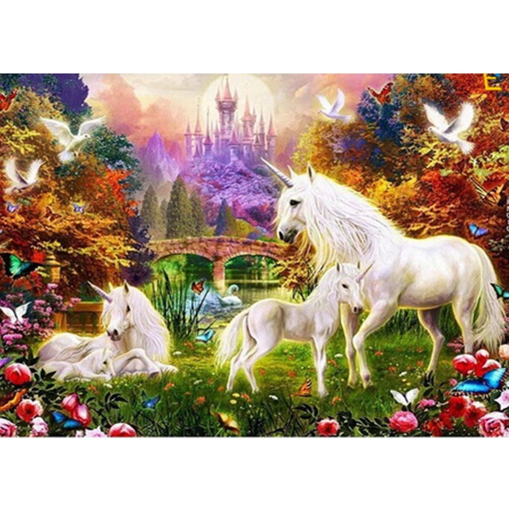 Full Round Diamond Painting Horses (40*30cm)