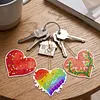12pcs Love Symbol Double-Sided DIY Diamond Painting Keychain Kit